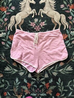 Wildfox Retro Pink Terry Shorts